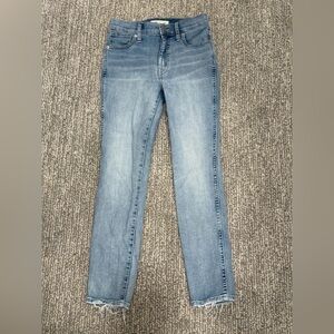 Madewell 10 inch High Rise Skinny Jeans in Faded Blue